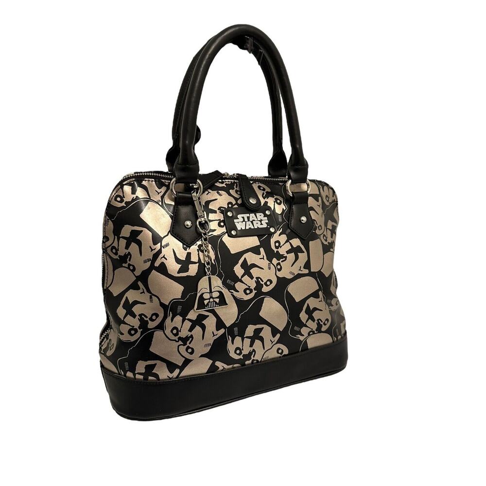 Storm Trooper Handbag Black Metallic Star Wars Loungefly Lucas Films Disney
